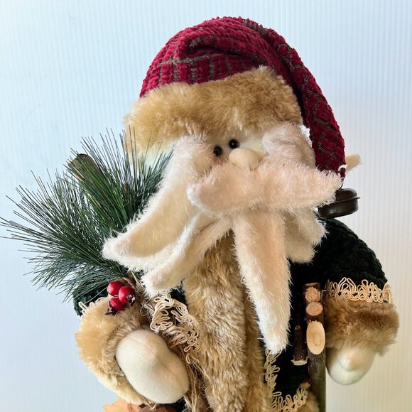 Santa Claus on Wooden Stand - Picture 2 of 4